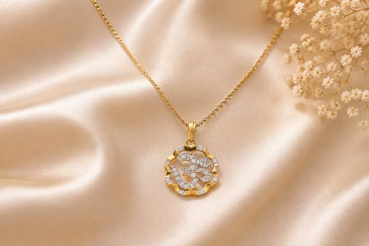 Om Symbol in Gold & Diamond