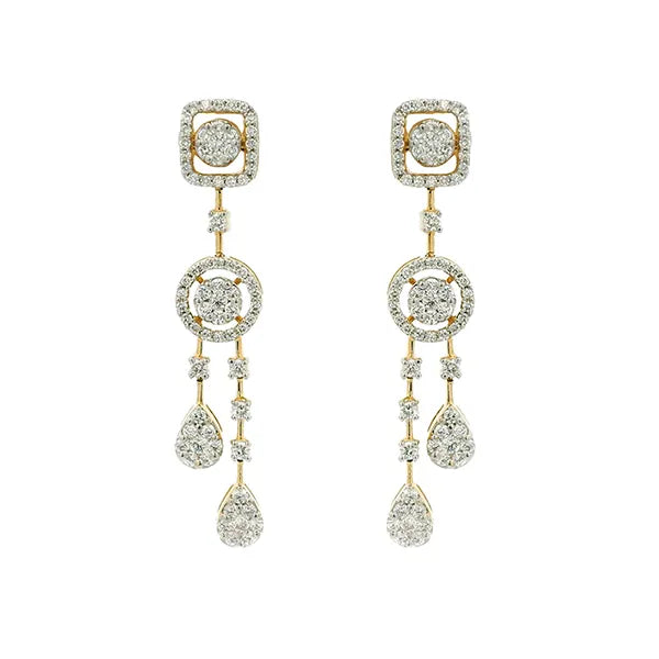 Stunning Gold Diamond Necklace Set