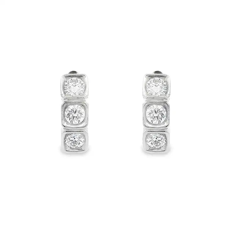 18K Gold Diamond Earrings