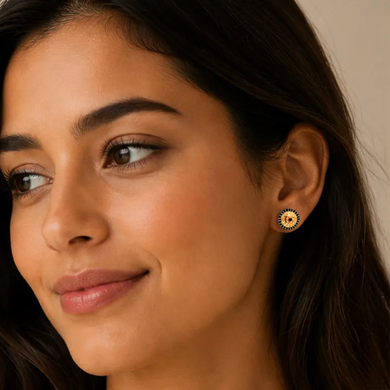 Elegant 22K Yellow Gold Classic Stud Earrings for Everyday Wear