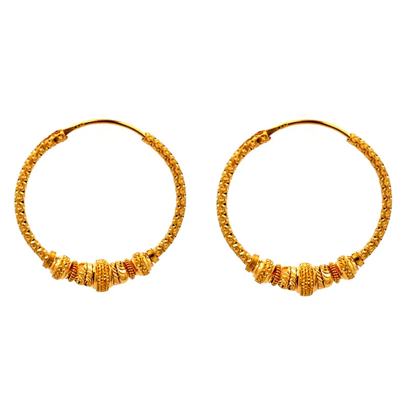 Elegant 22K Yellow Gold Hoop Earrings for Timeless Style and Everyday Wear