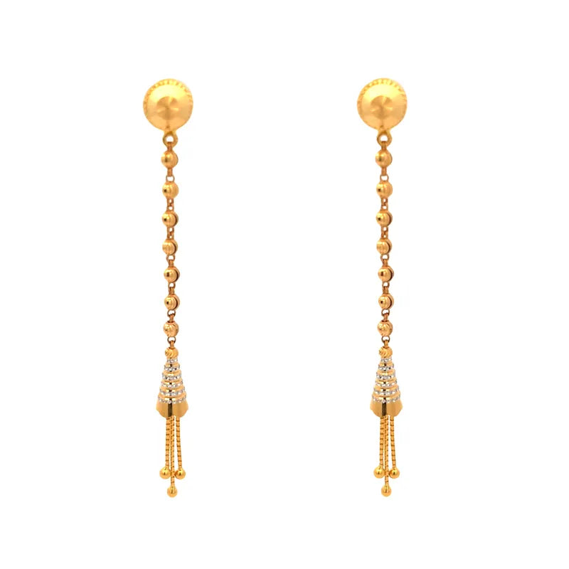 22K Gold Hanging Earrings