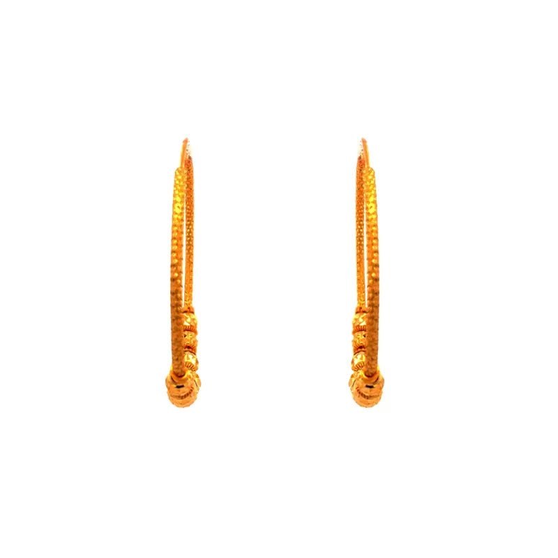 Beautiful 22K yellow gold hoop earrings for everyday elegance and timeless style