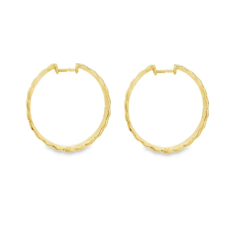 Elegant Gold and Diamond Earrings