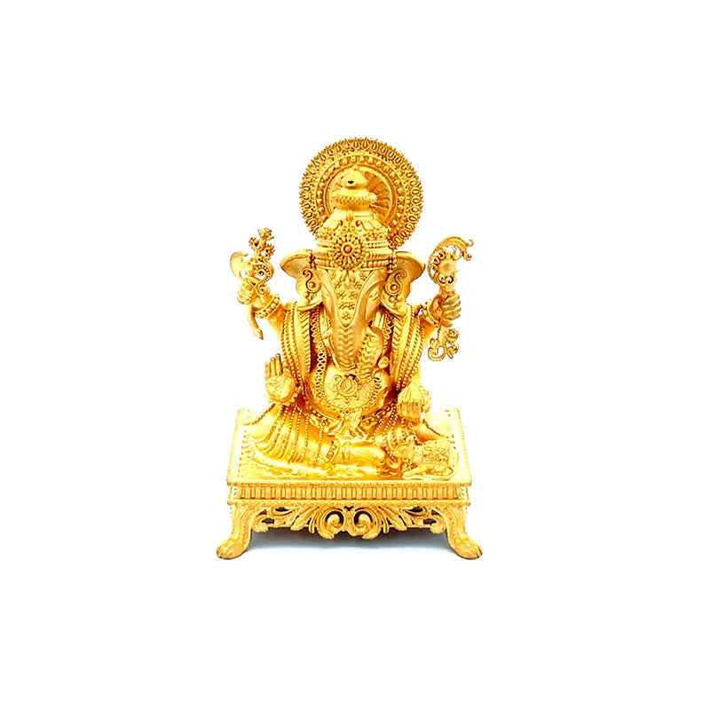22K Gold Ganesh Statue | Spiritual Puja Vastu