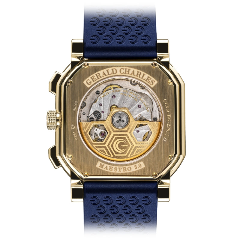 Maestro 3.0 Chronograph in Rose Gold and Royal Blue