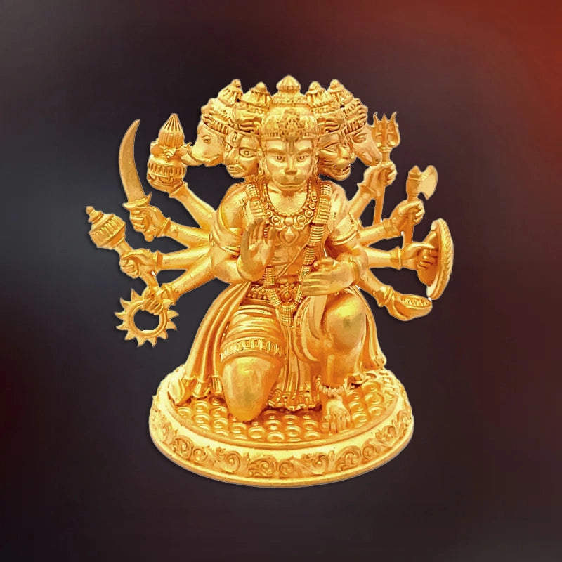 Lord Hanuman Gold Statue | Spiritual Puja Vastu