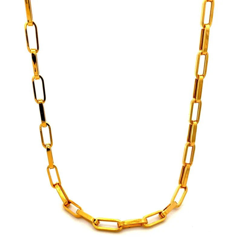 Elegant 22K Yellow Gold Chain for Timeless Everyday Sophistication and Versatile Accessory