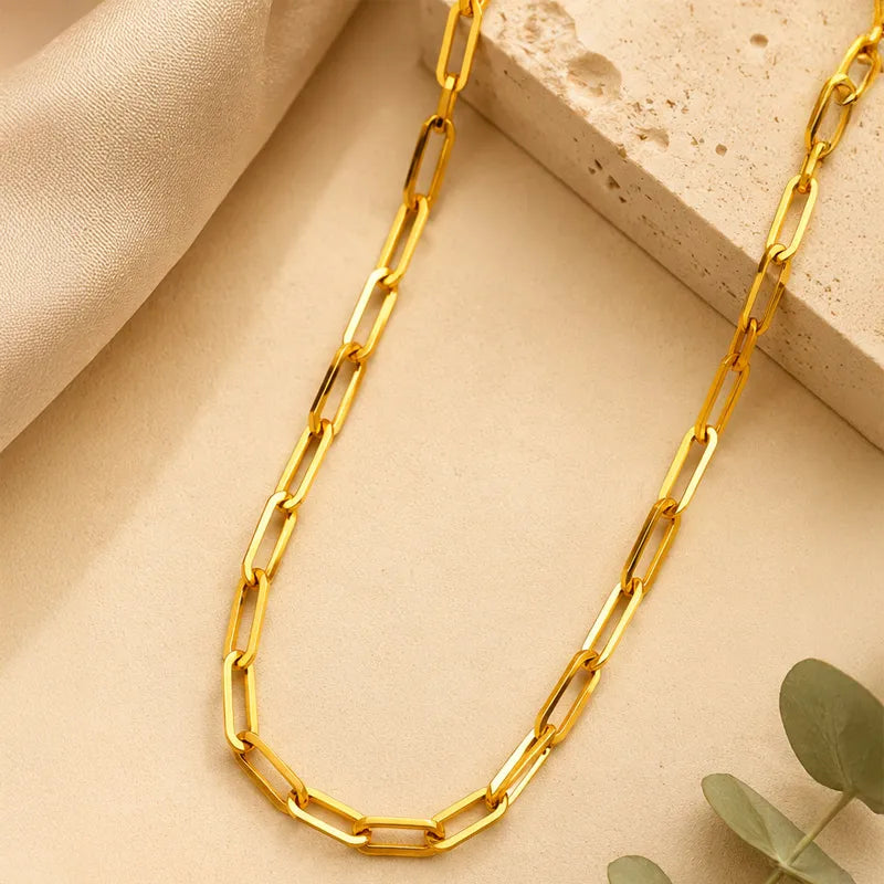 Elegant 22K Yellow Gold Chain for Timeless Everyday Sophistication and Versatile Accessory