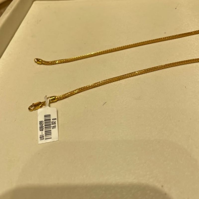 22K Gold Chain - 24 inch with Lobster clasp