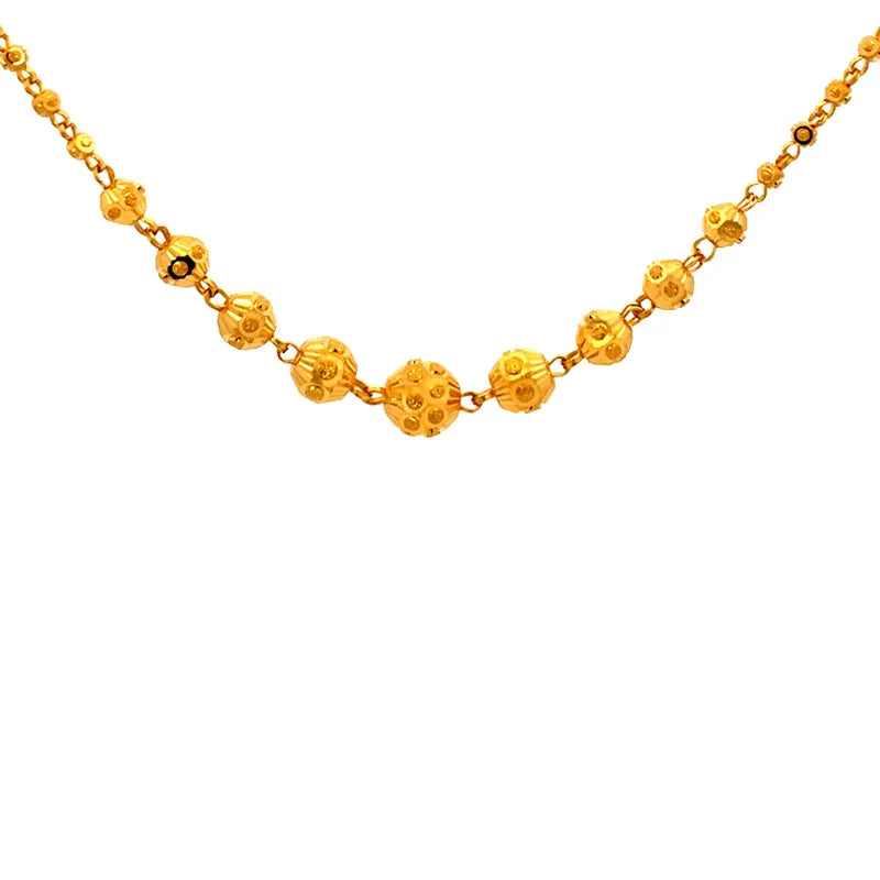 Elegant 22K Yellow Gold Fancy Chain for Versatile Everyday Wear