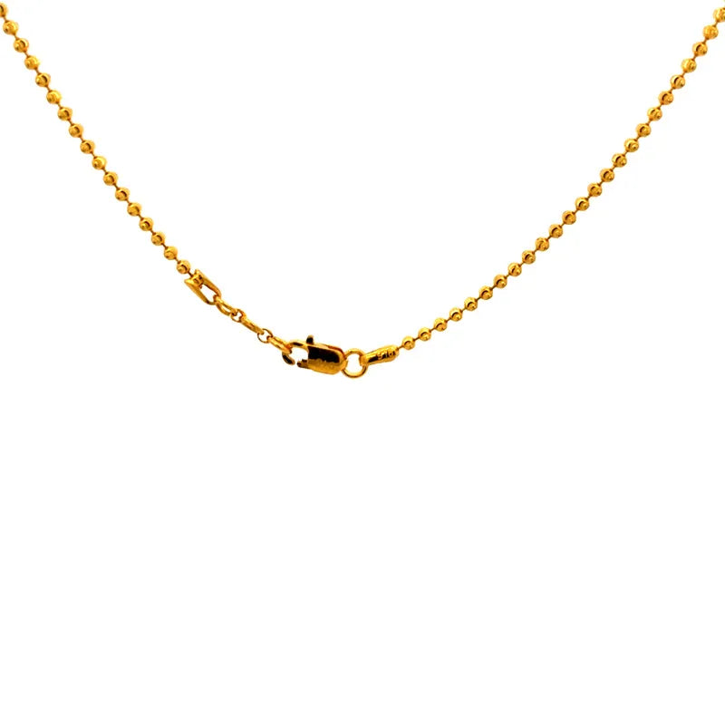 Elegant 22K Yellow Gold Fancy Chain Necklace for Timeless Appeal