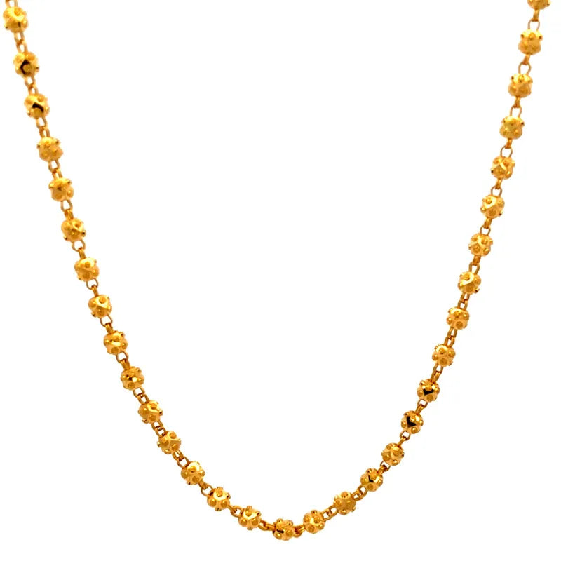 Elegant 22K yellow gold chain, perfect for everyday wear or special occasions