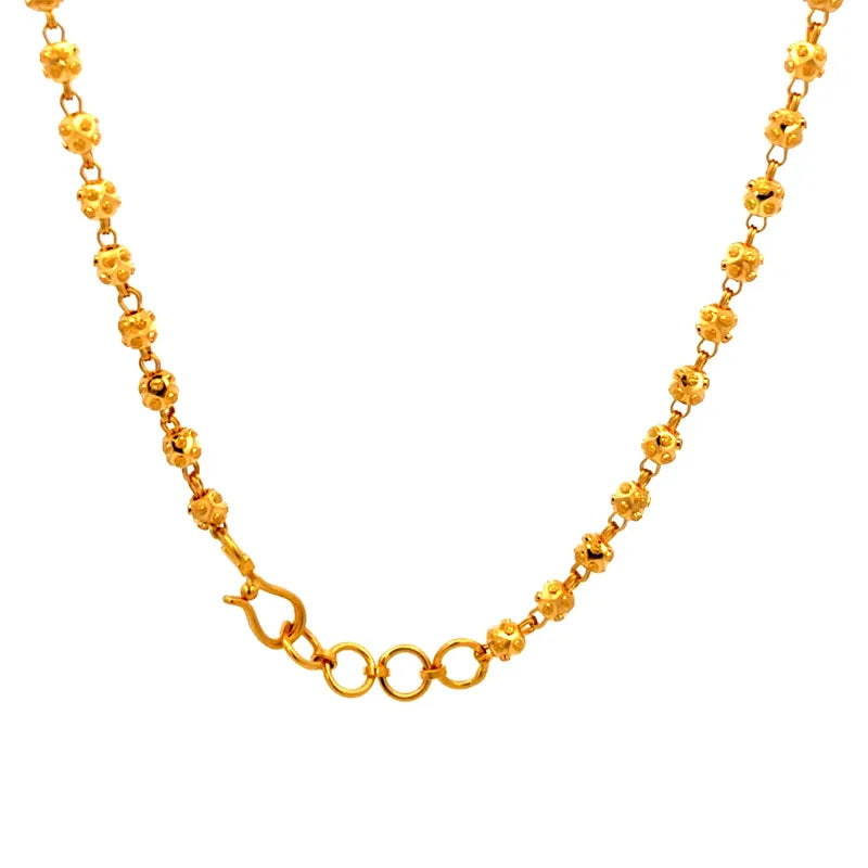Elegant 22K yellow gold chain, perfect for everyday wear or special occasions