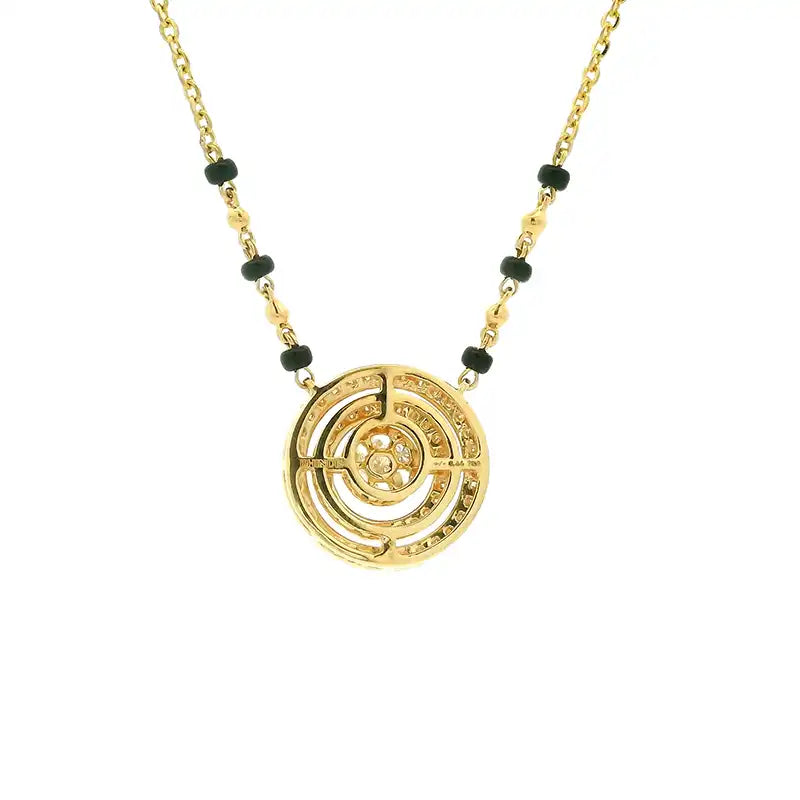 Everyday Wear Diamonds Mangalsutra in 18K Yellow Gold for Timeless Style