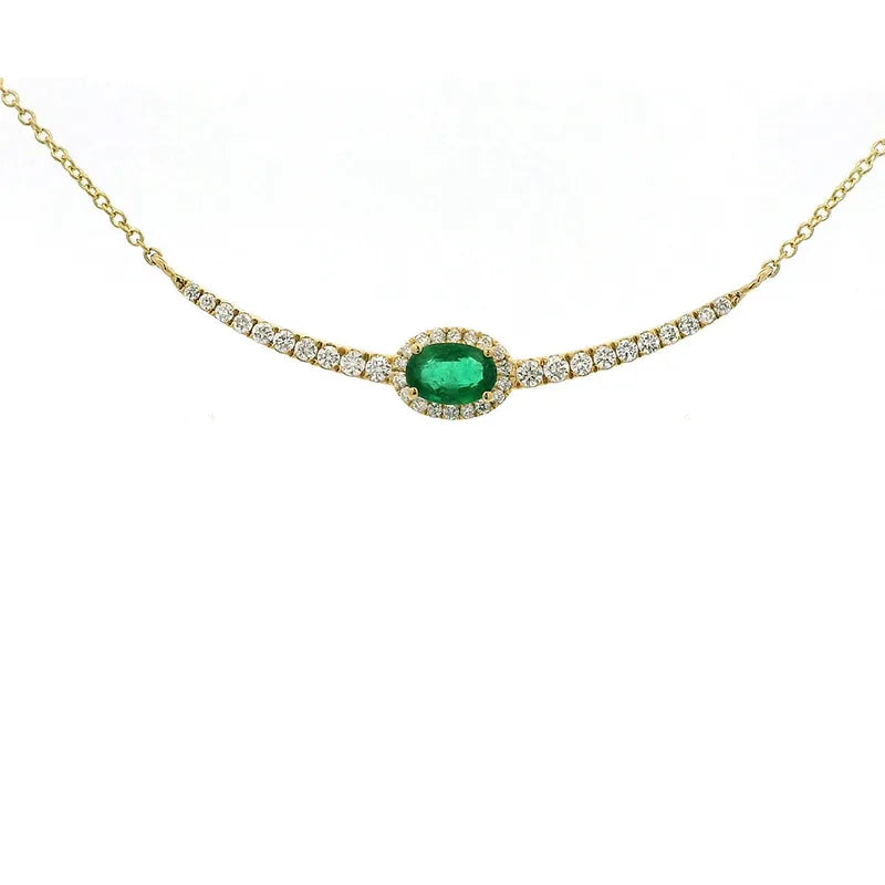 Emerald and Gold Diamond Necklace Set