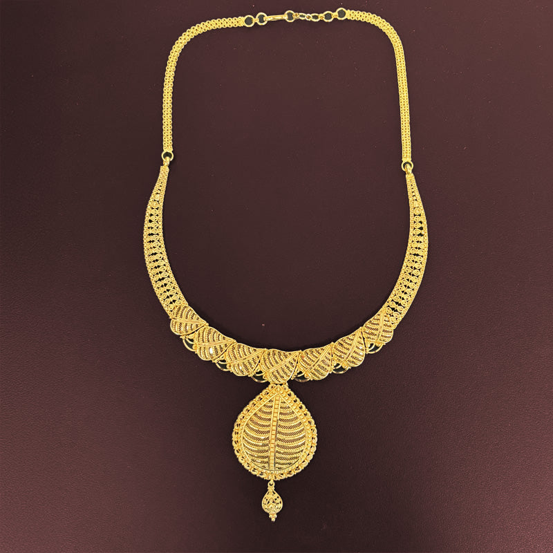 22K Gold Necklace and Earrings Set
