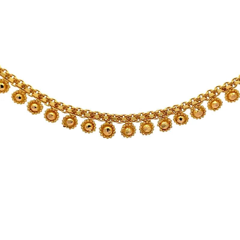 Elegant 22K Gold Pendant Chain Necklace Set