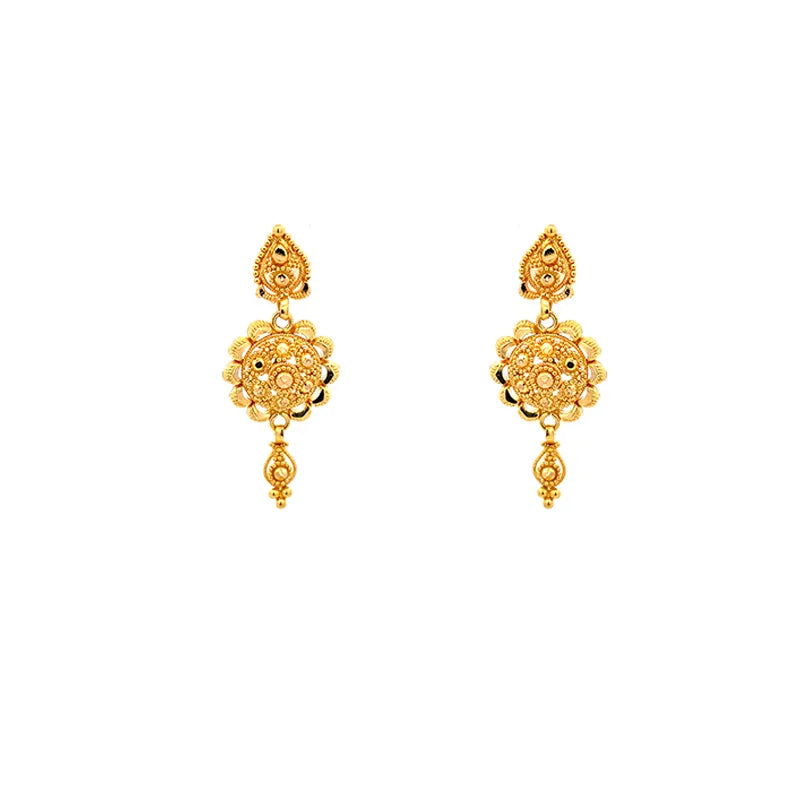 Elegant 22K Gold Pendant Chain Necklace Set