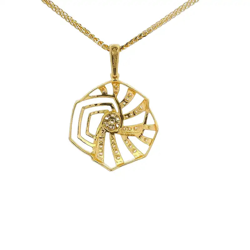 18K Gold Diamond Pendant