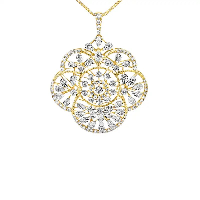 Luxurious Gold Diamond Pendant