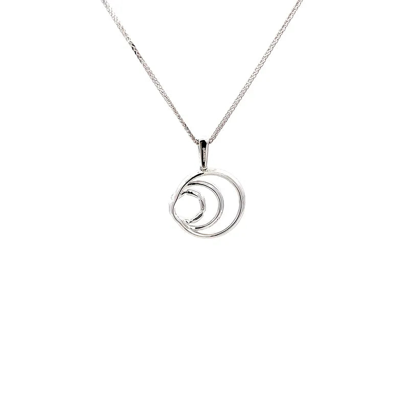 Dainty Pendant in 18K White Gold Diamond
