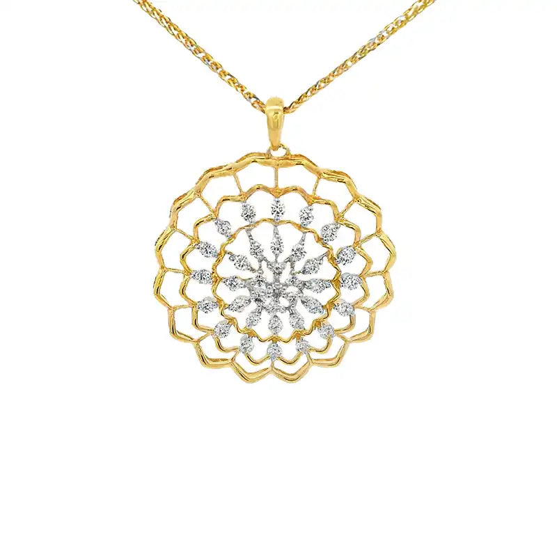 18K Gold Diamond Pendant