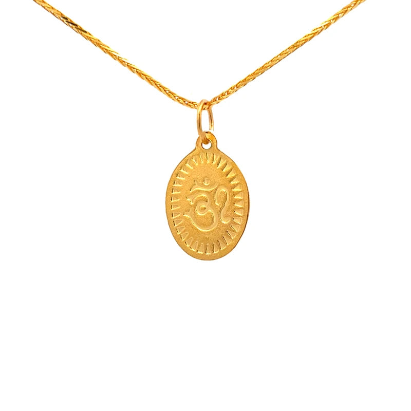 Goddess Laxmi pendant 22K Yellow gold