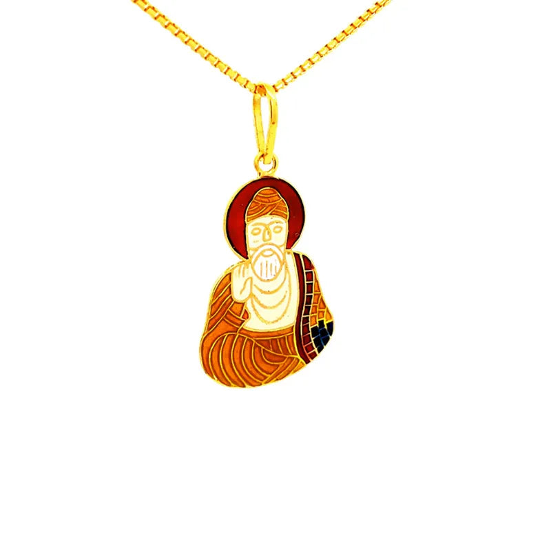 Guru Nanak pendant in 22K gold