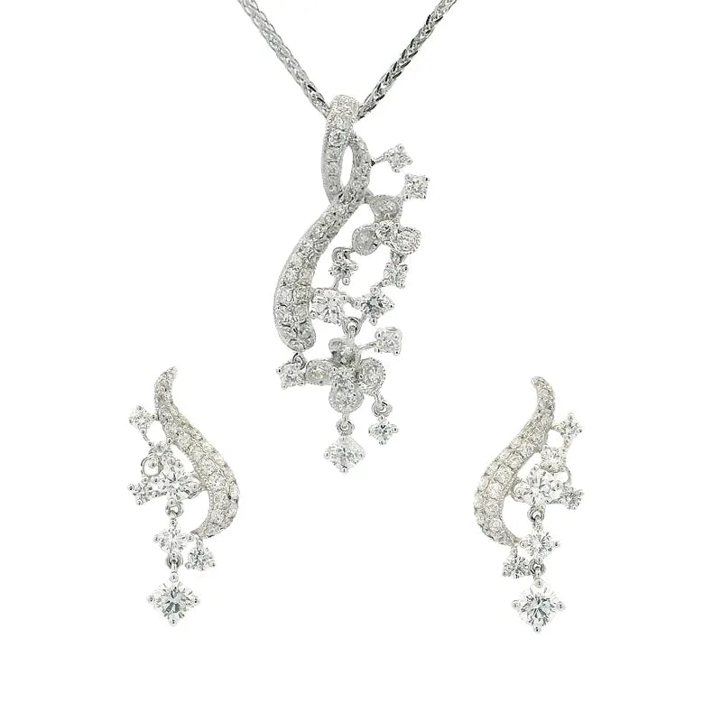Beautiful Swirl design Pendant Set