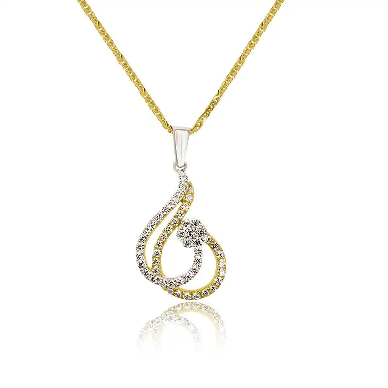 Diamond Pendant Set in 18K Gold
