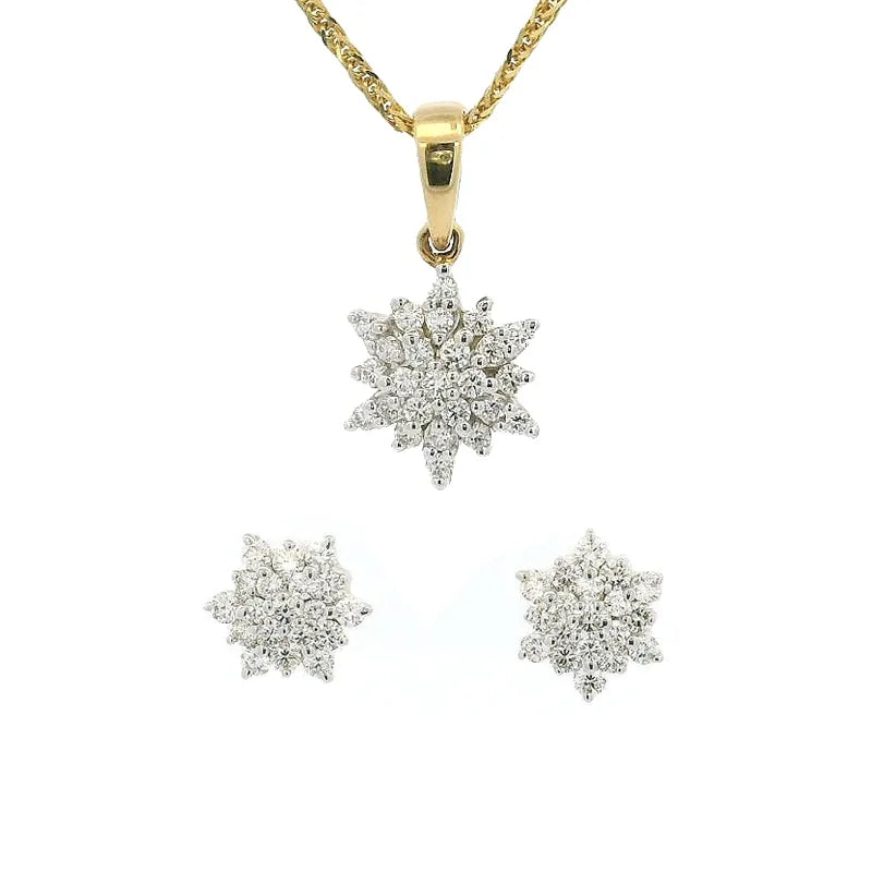 18K Gold Pendant Set