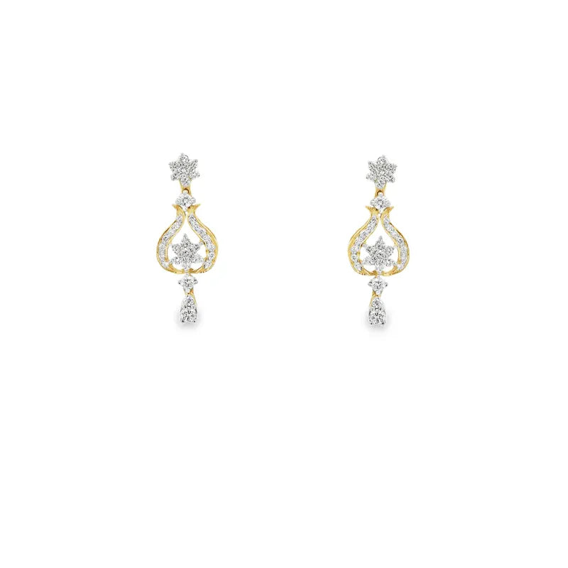 Regal Gold Diamond Pendant Set