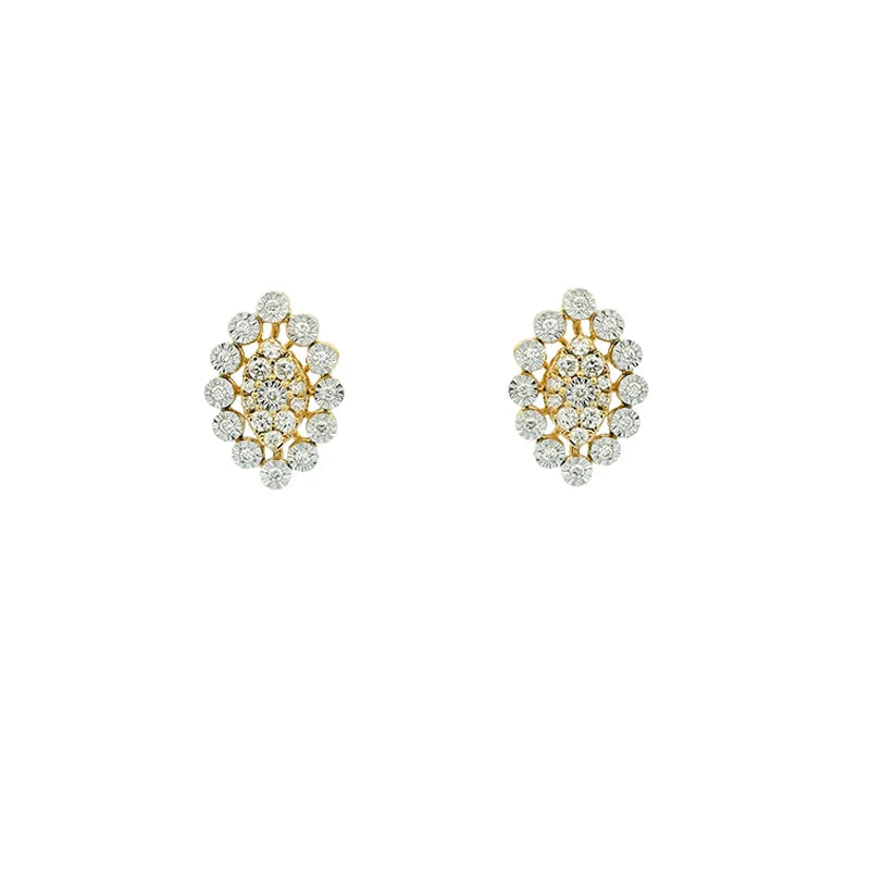 Elegant Gold Diamond Pendant Set