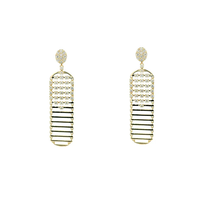 Elegant Gold Diamond Pendant Set