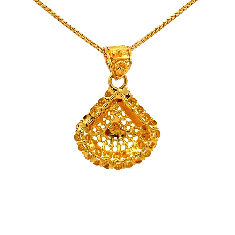 Artisan Crafted Gold Filigree Pendant