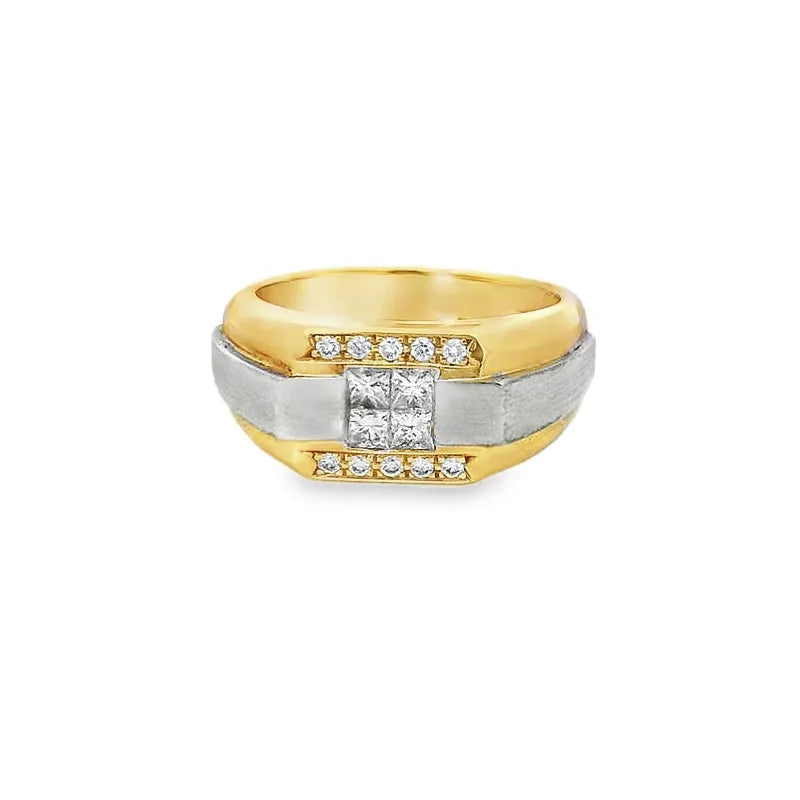 Elegant Two-Tone Diamond Ring