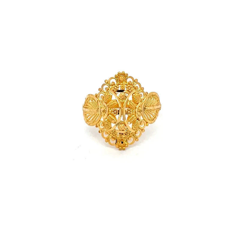 Elegant 22k Yellow Gold Ring for Women Size 7.75 Everyday Wear