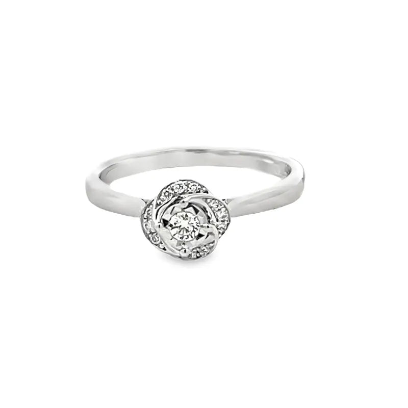 Elegant Floral Diamond Ring