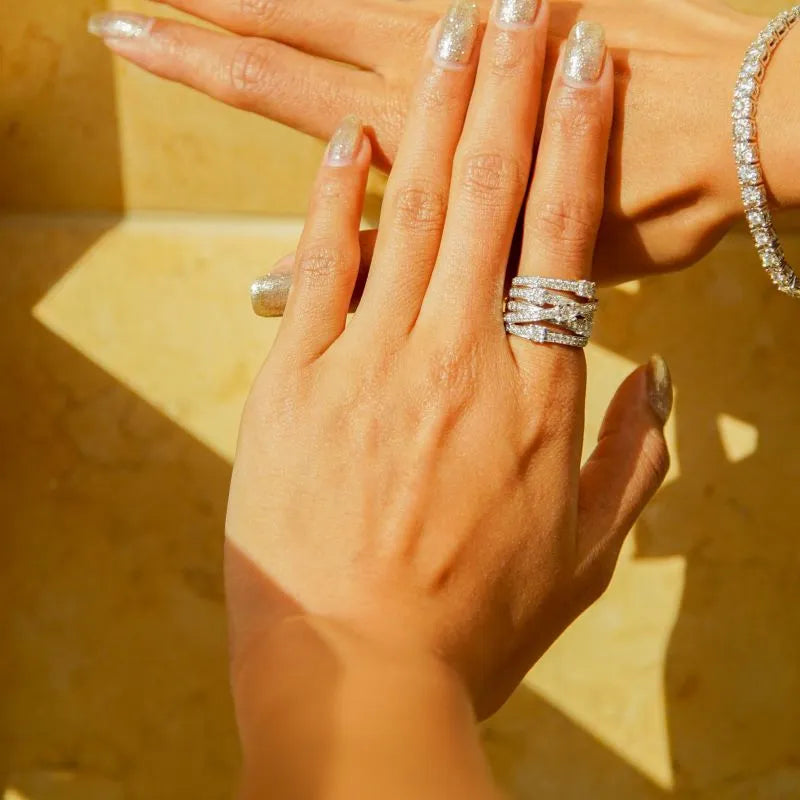 Elegant Diamond-Studded Ring