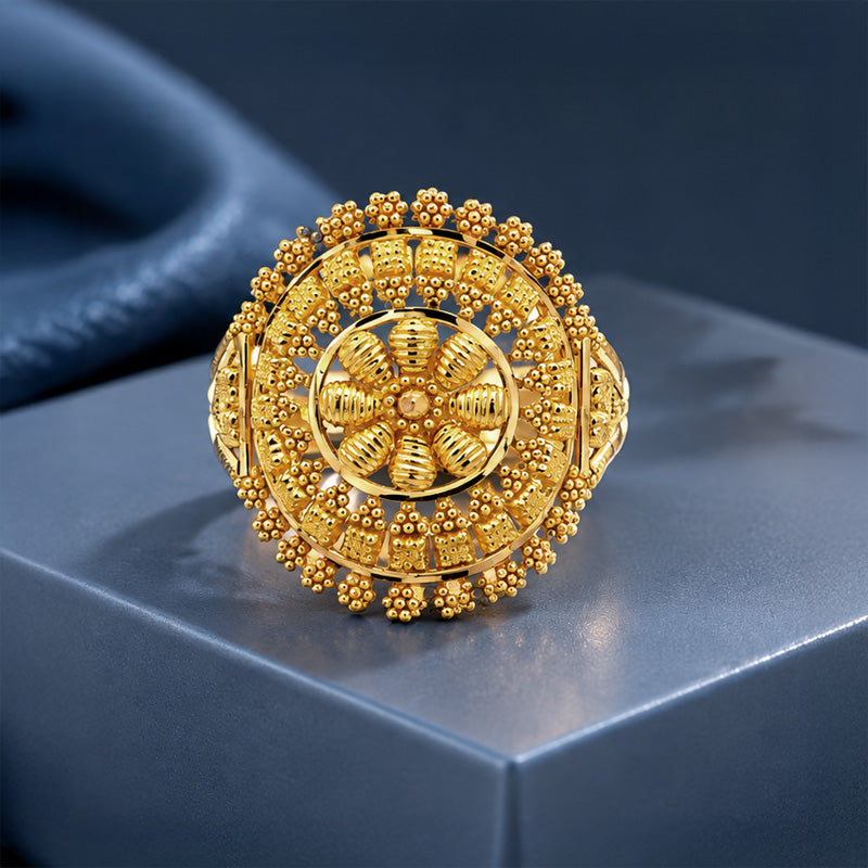 22k Yellow Gold Floral Ring