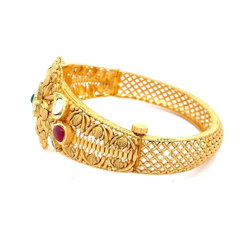Elegant Antique Gold Bangle Bracelet for Women 22K Yellow Gold 28 Grams