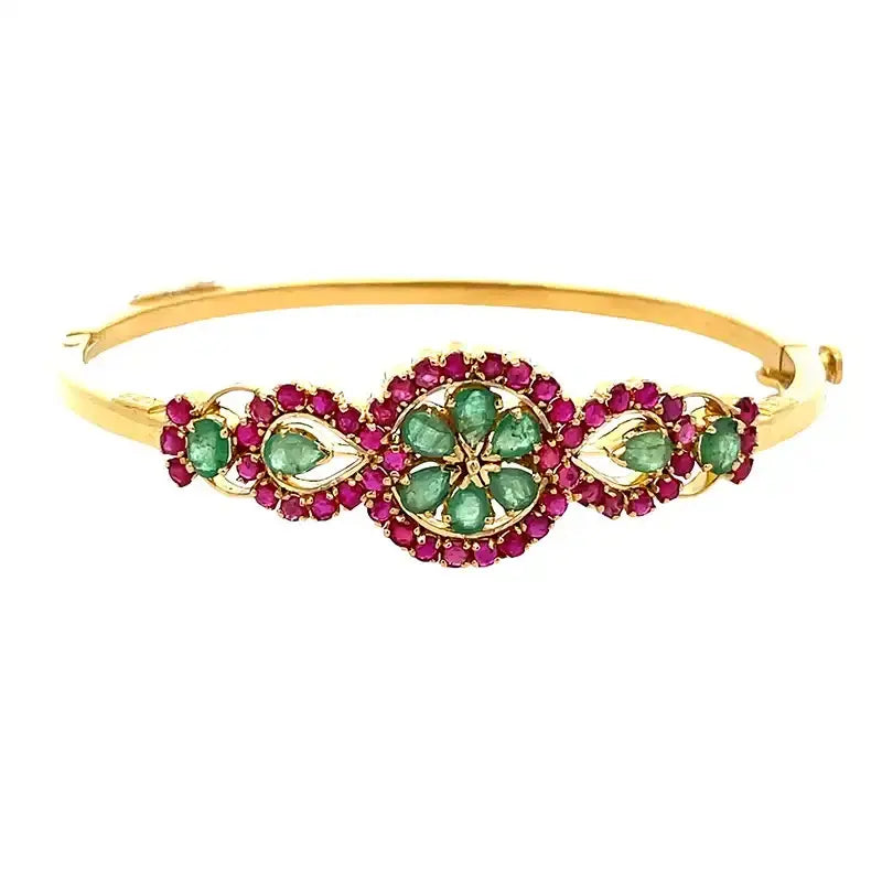 Enchanting Garden Charm Gold Bracelet - Free size