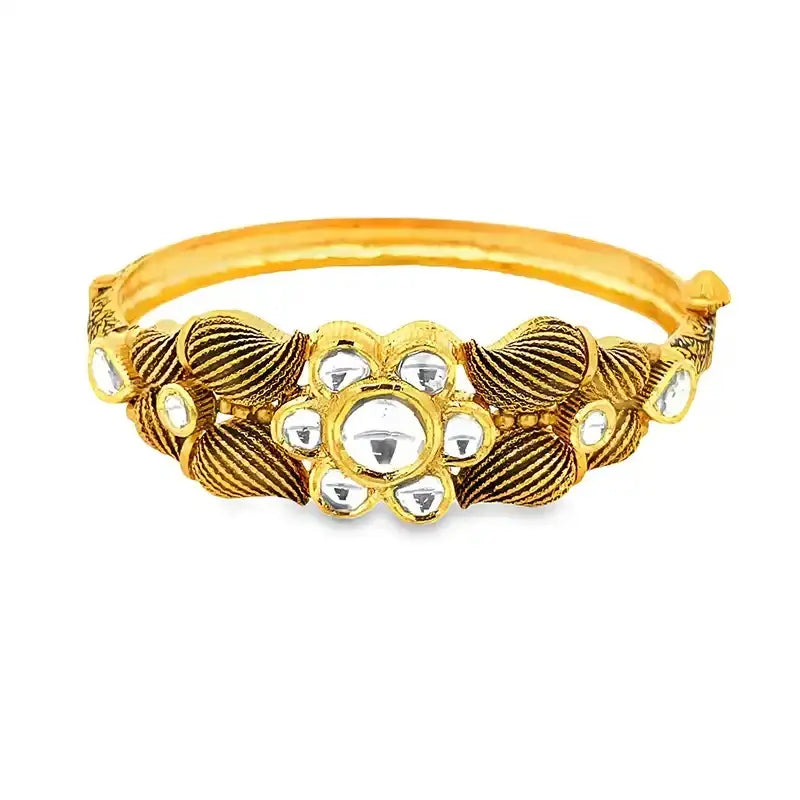 22K Gold Fashion Bangle - Free size