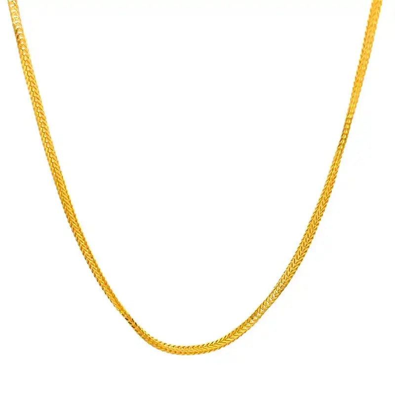 22K Gold Herring Bone Chain - 16 inches