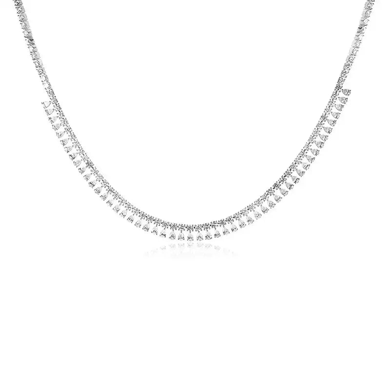 Pear shaped Fancy Diamond Necklace Set