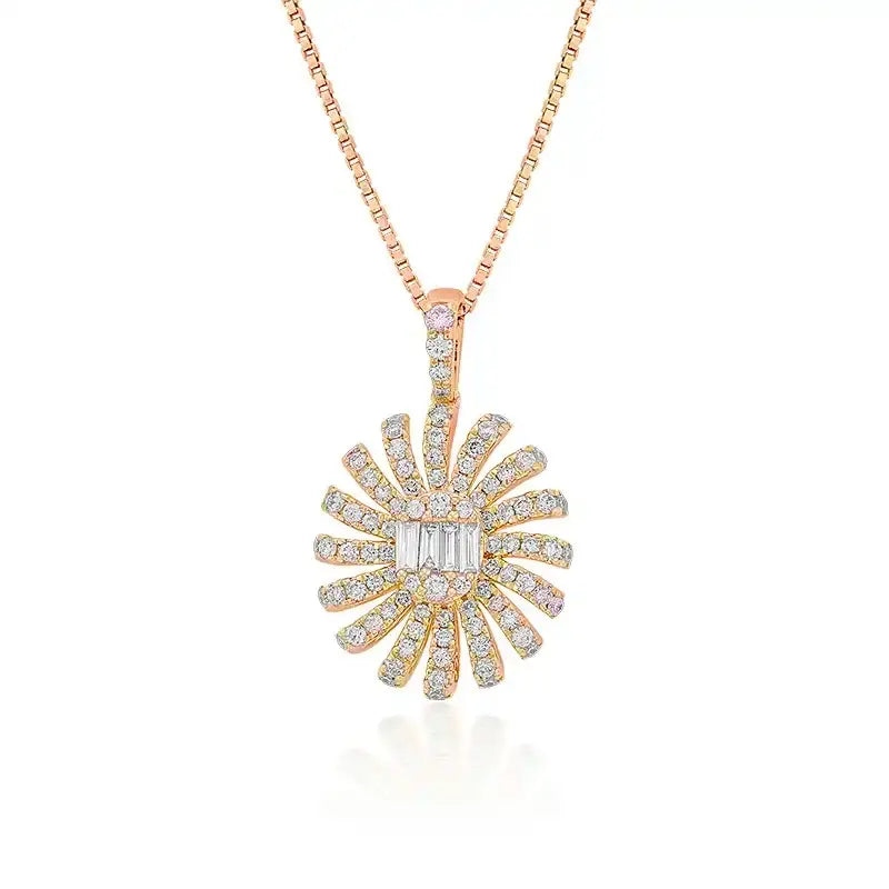 Blooming, Innocent & Light-weight Rose Gold Pendant Set