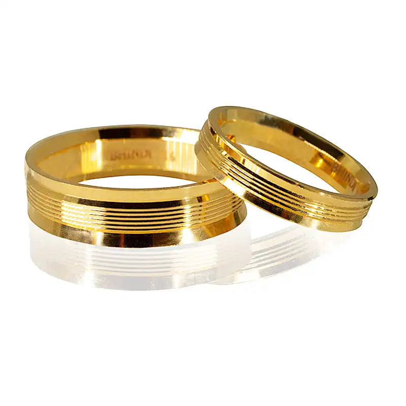 Modern Wedding Band 22K Yellow Gold 3mm