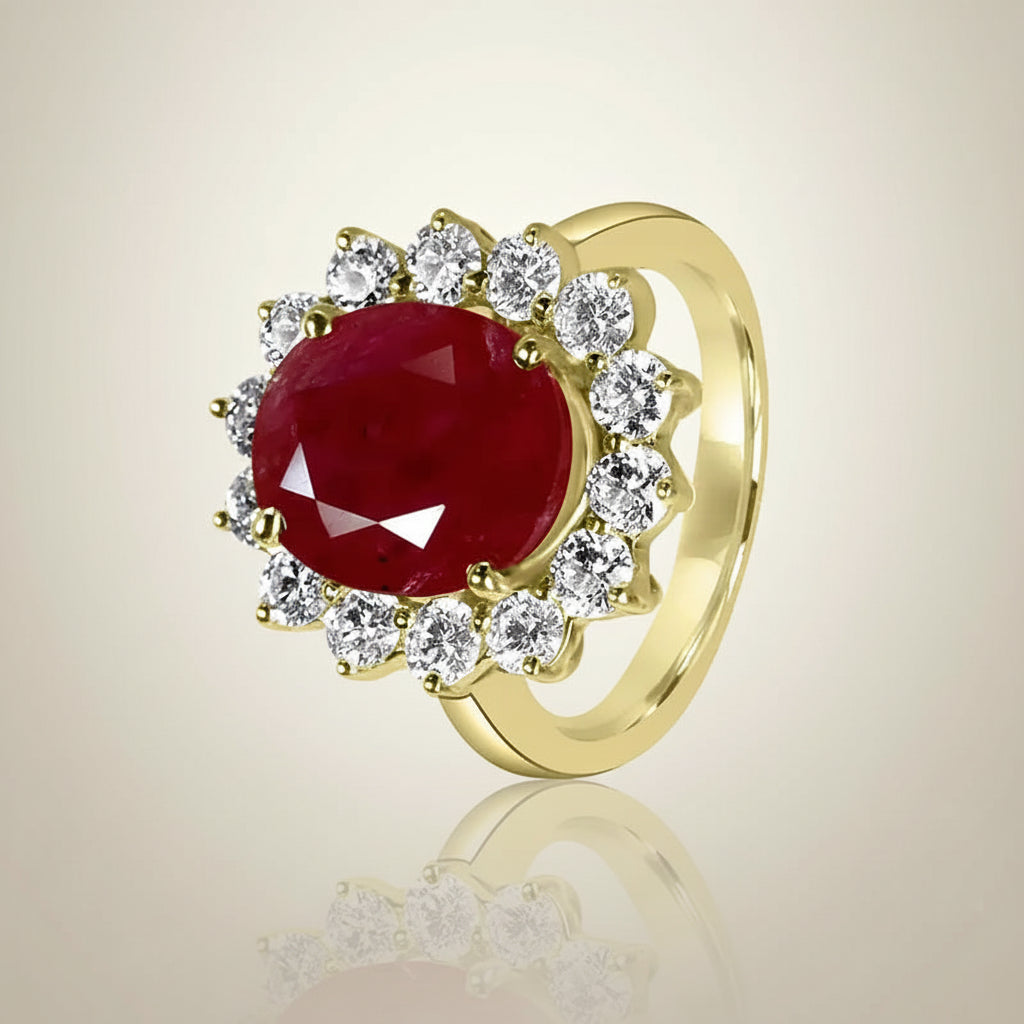 Classic Ruby and Diamond Ring