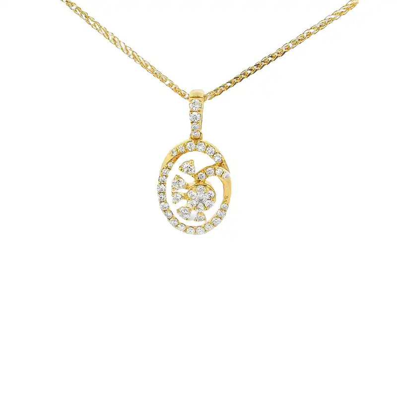 18K Gold Diamond Pendant